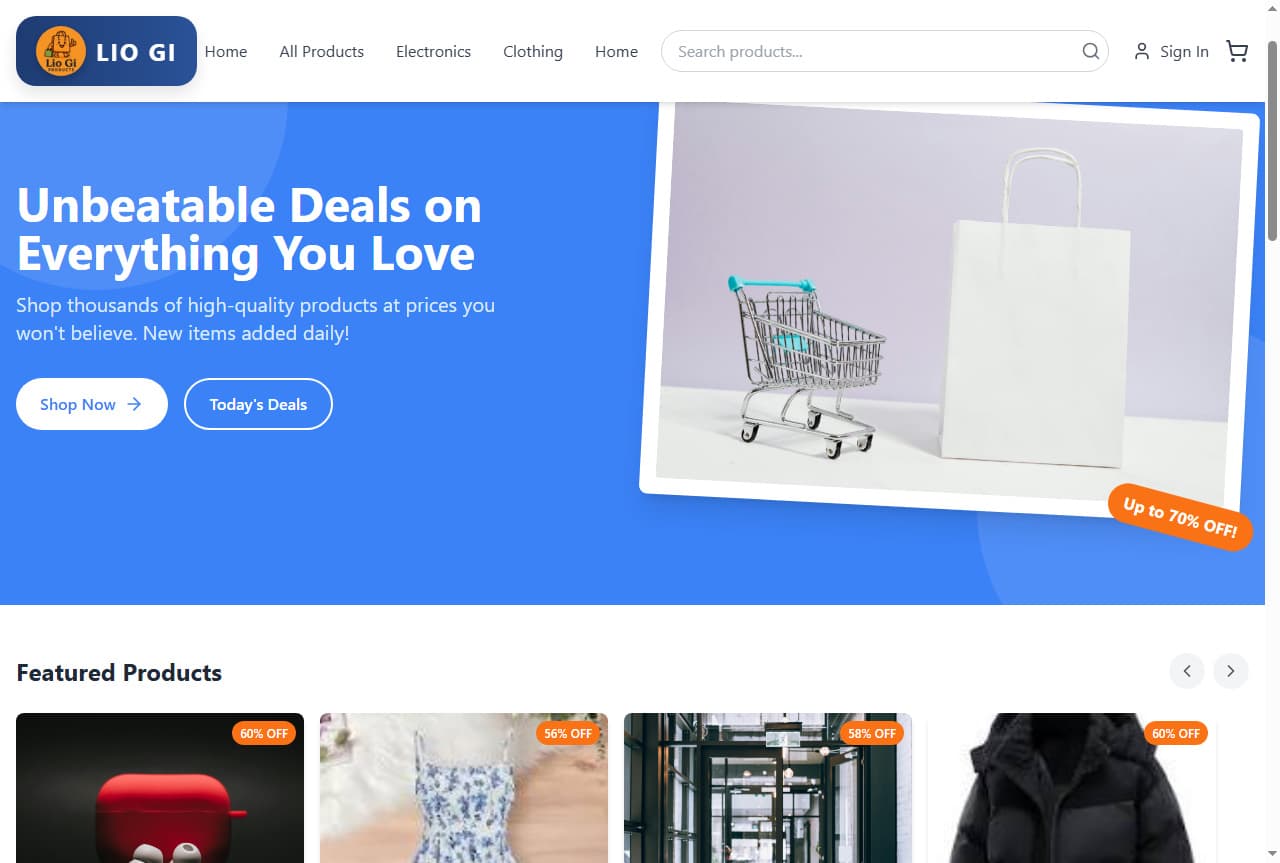 E-Commerce Platform Screenshot